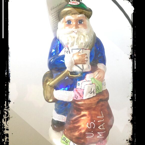 ✨ NEW Authentic Christopher Radko Santa Mailman US Letters Large Glass Ornament✨ - Picture 10 of 10